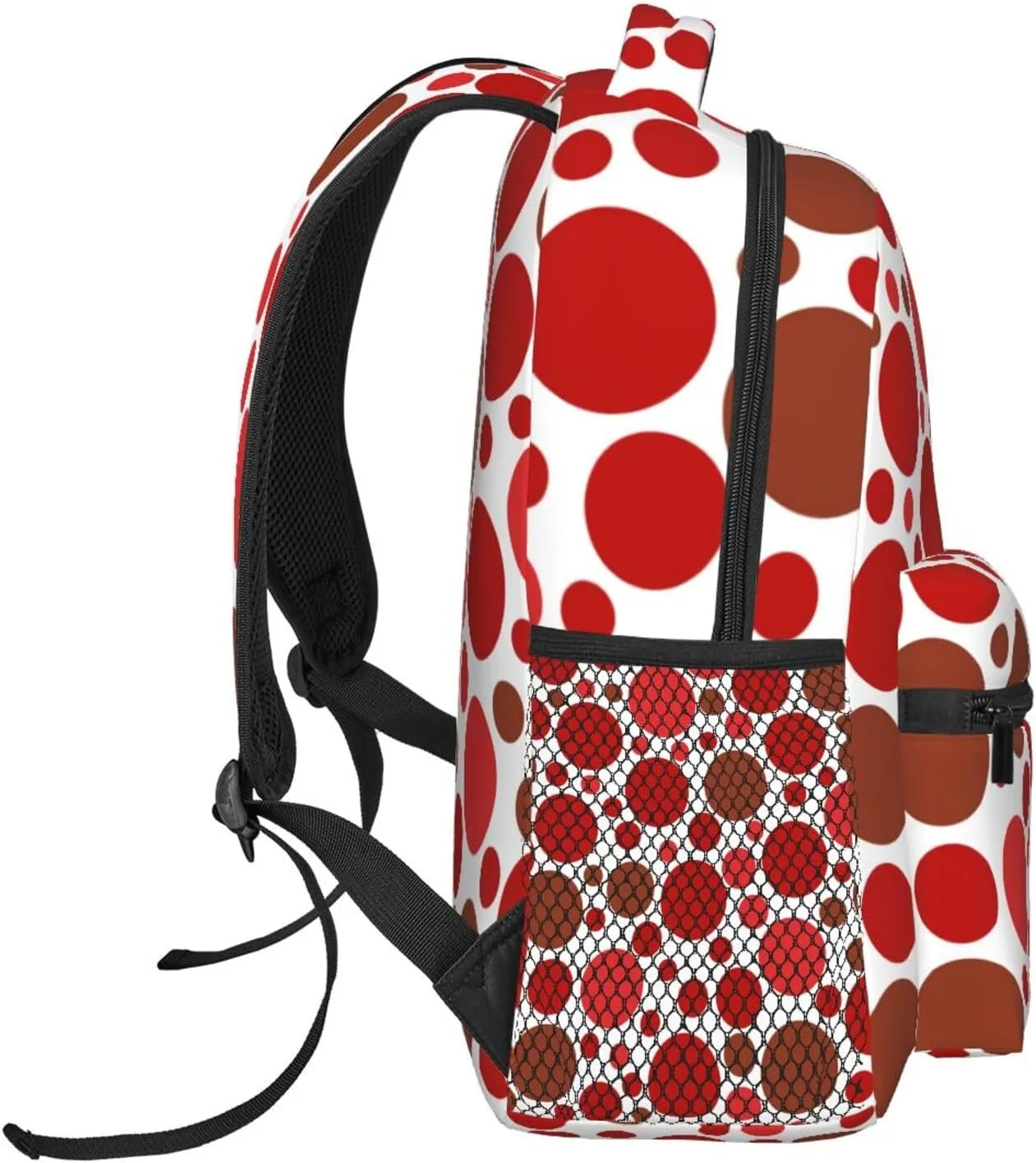 Rainbow Polka Dot Backpack,Cute Bookbags Laptop Bag Shoulder Bags Travel Hiking Camping Daypack for Men Women