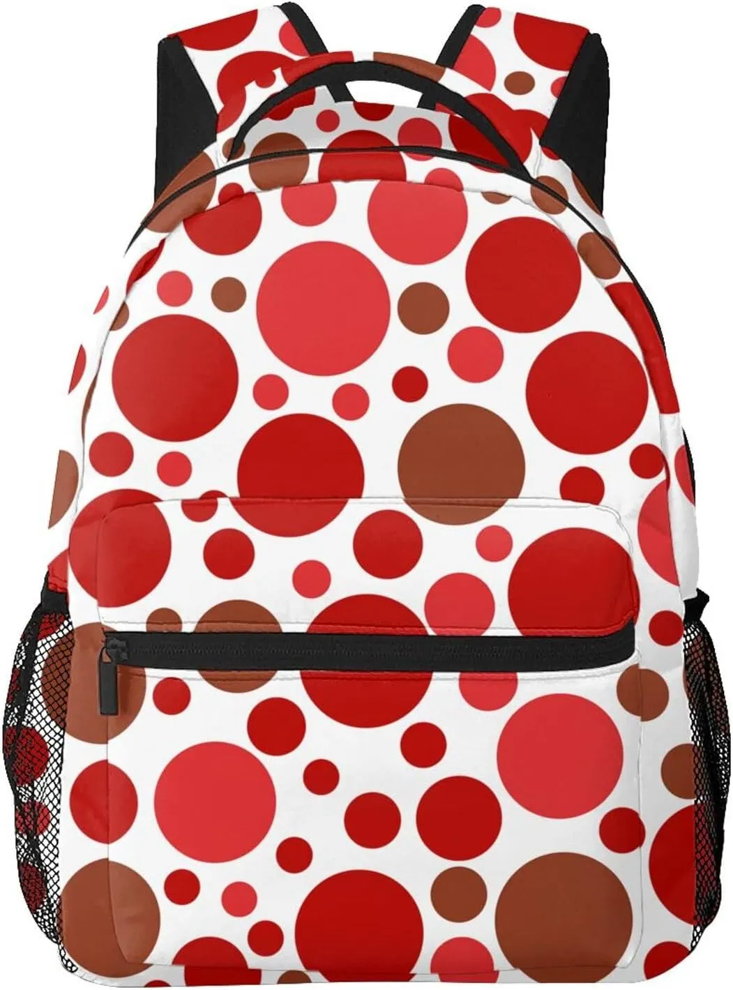 Rainbow Polka Dot Backpack,Cute Bookbags Laptop Bag Shoulder Bags Travel Hiking Camping Daypack for Men Women