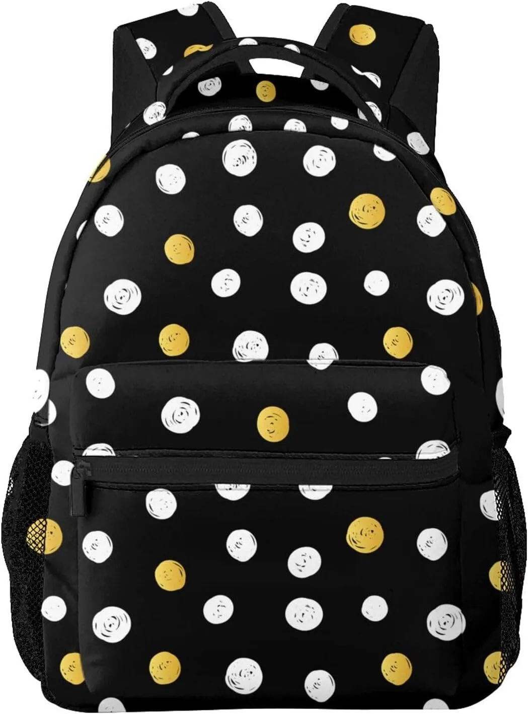 Rainbow Polka Dot Backpack,Cute Bookbags Laptop Bag Shoulder Bags Travel Hiking Camping Daypack for Men Women
