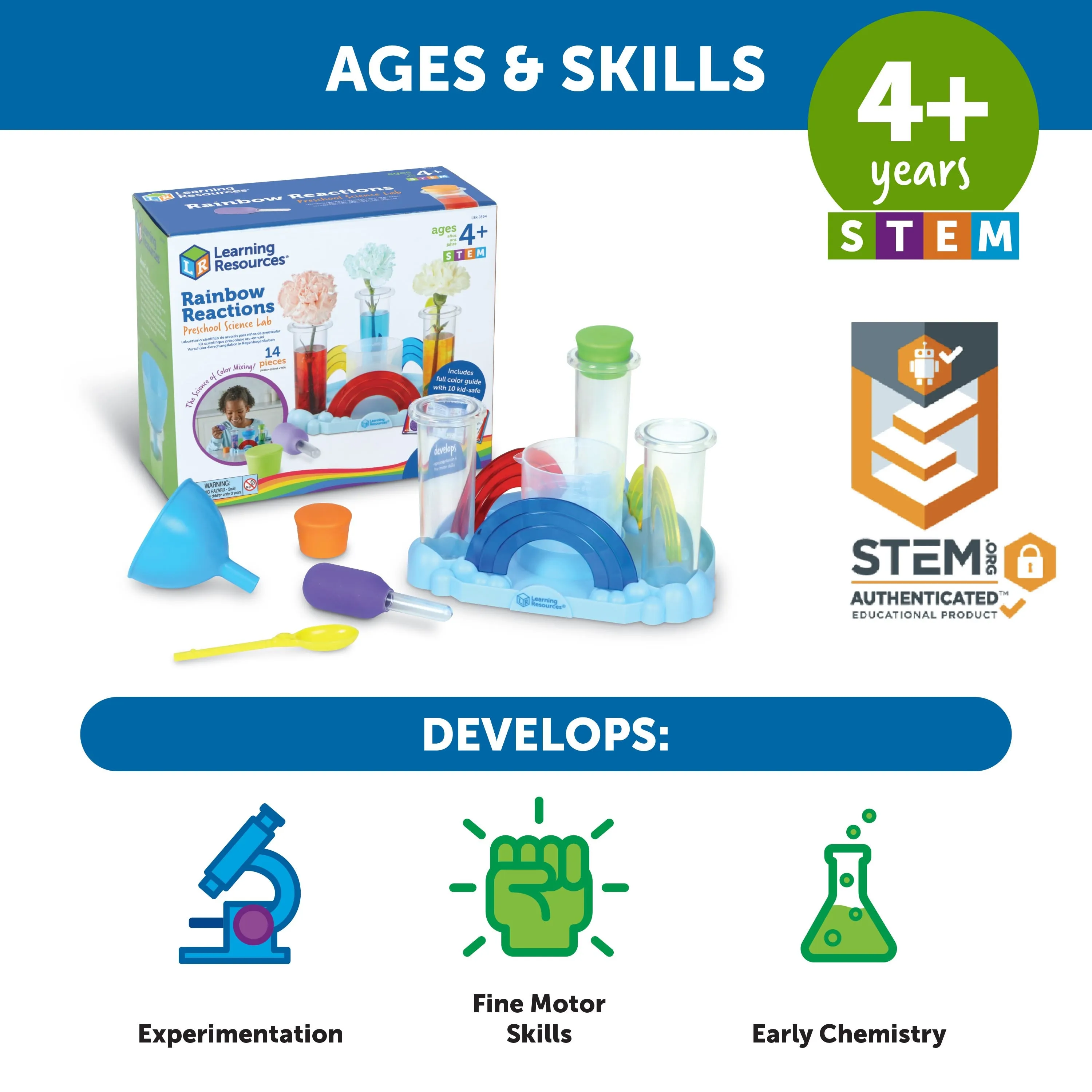 Rainbow Reactions Preschool Science Lab