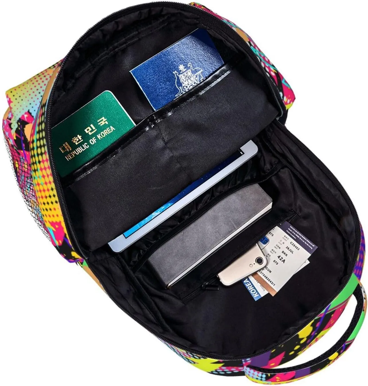Retro 80s 90s Backpack,Cute Bookbags Laptop Bag Shoulder Bags Travel Hiking Camping Daypack for Men Women
