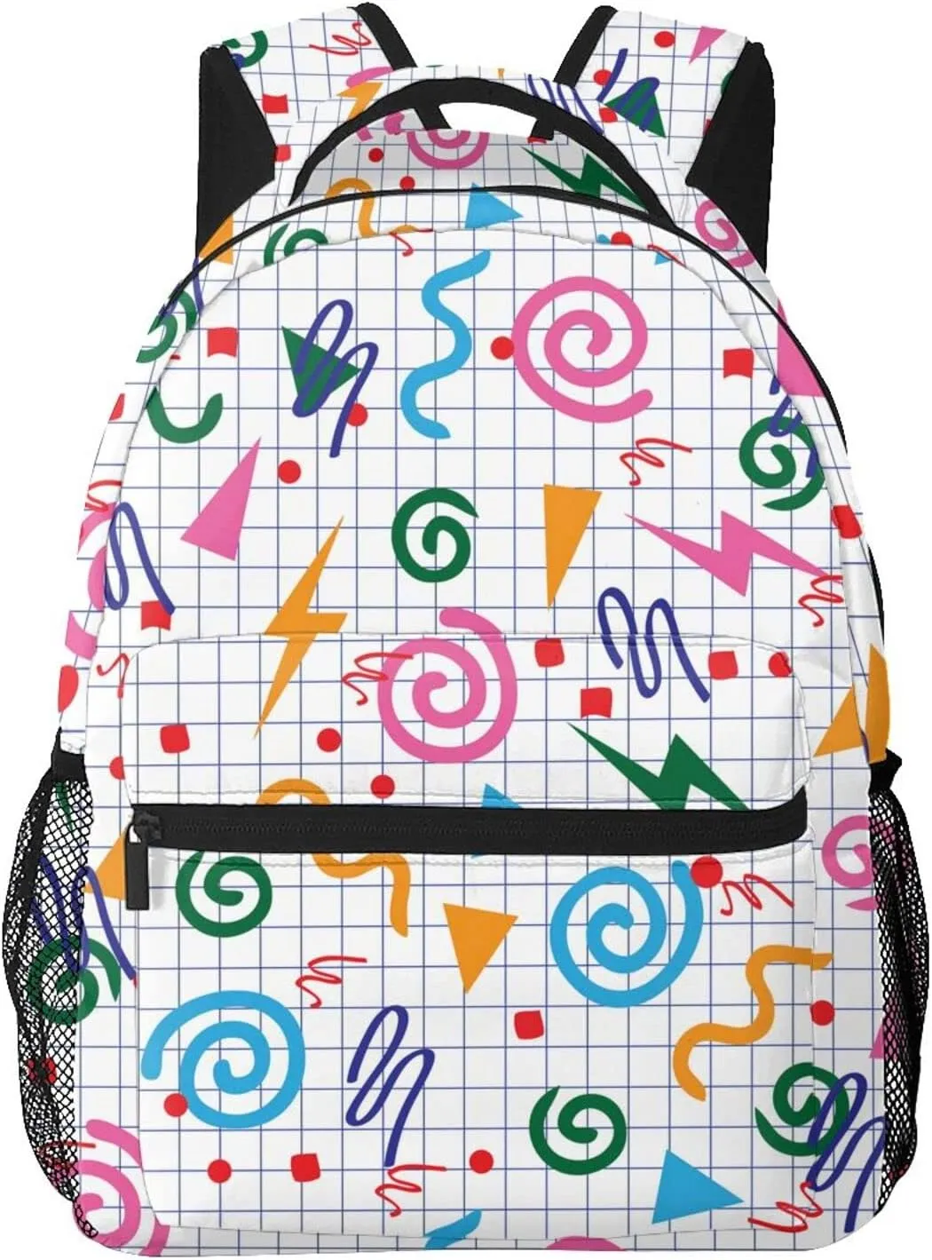 Retro 80s 90s Backpack,Cute Bookbags Laptop Bag Shoulder Bags Travel Hiking Camping Daypack for Men Women
