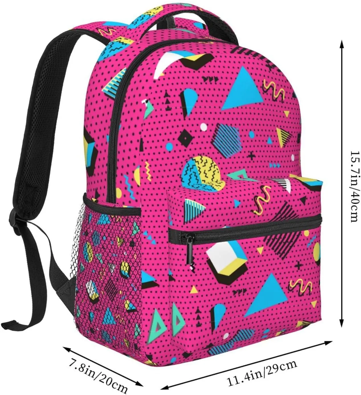 Retro 80s 90s Backpack,Cute Bookbags Laptop Bag Shoulder Bags Travel Hiking Camping Daypack for Men Women