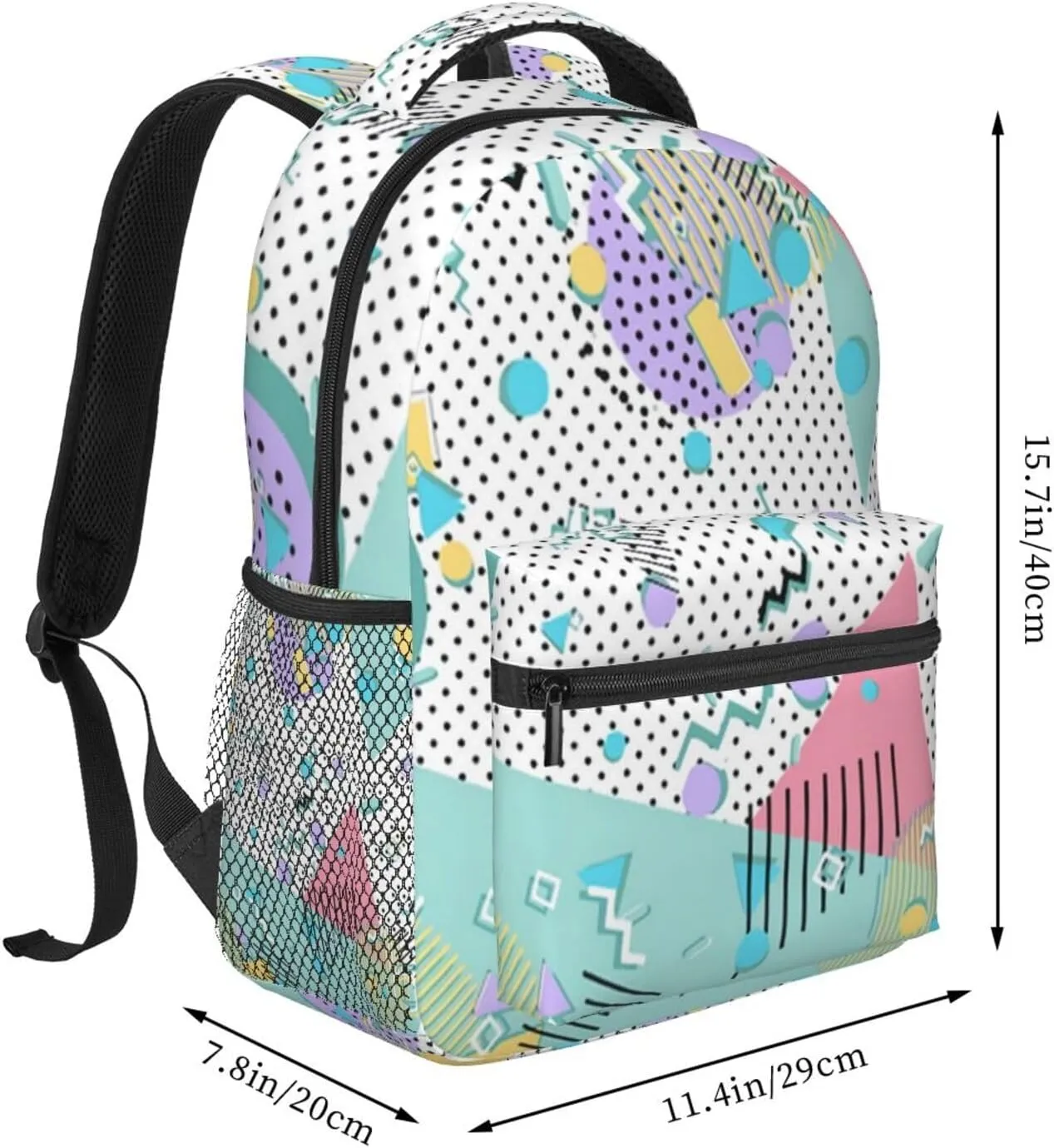Retro 80s 90s Backpack,Cute Bookbags Laptop Bag Shoulder Bags Travel Hiking Camping Daypack for Men Women