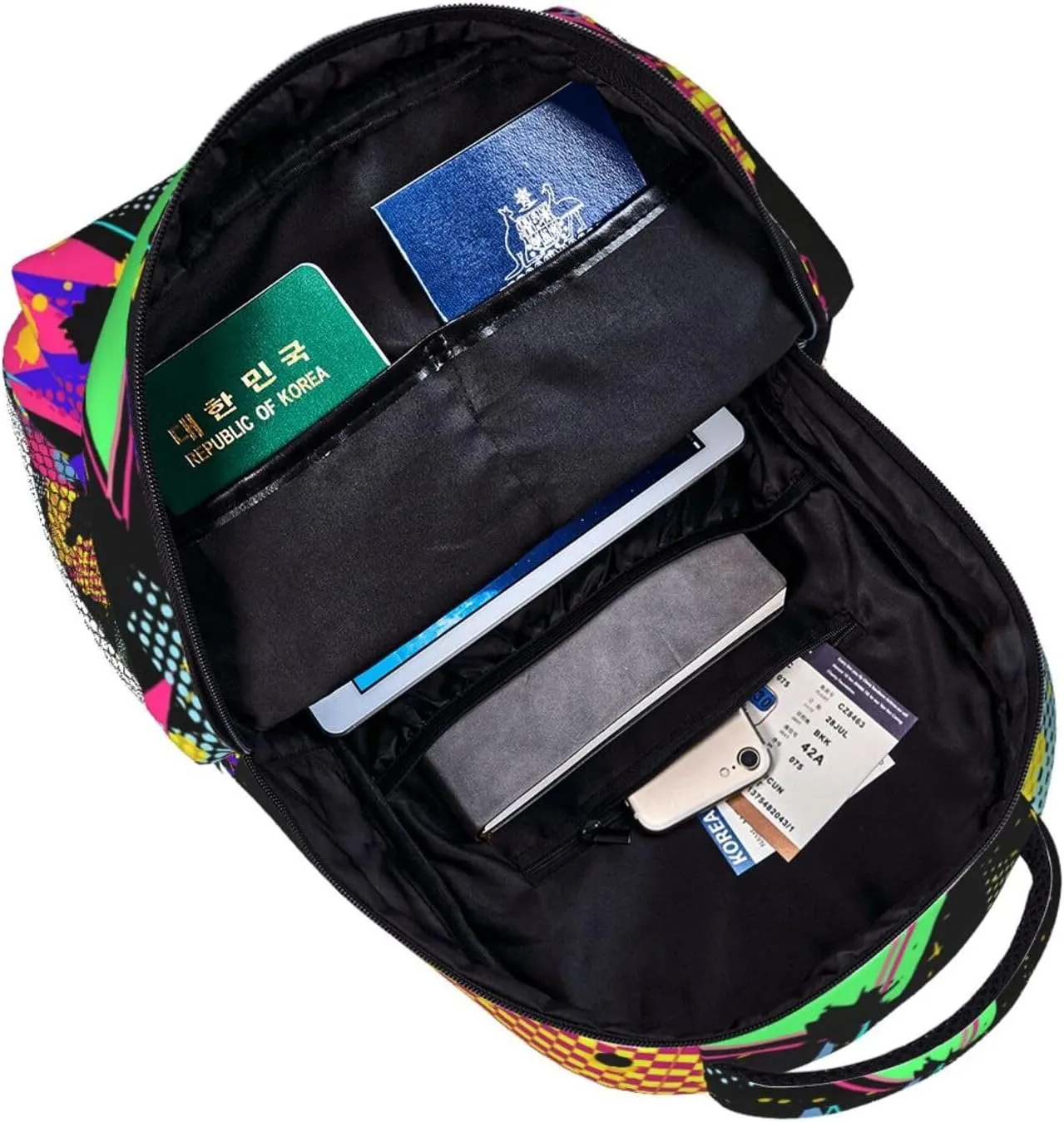 Retro 80s 90s Backpack,Cute Bookbags Laptop Bag Shoulder Bags Travel Hiking Camping Daypack for Men Women