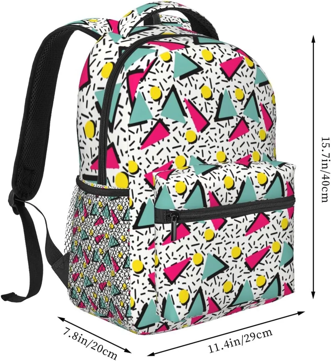 Retro 80s 90s Backpack,Cute Bookbags Laptop Bag Shoulder Bags Travel Hiking Camping Daypack for Men Women