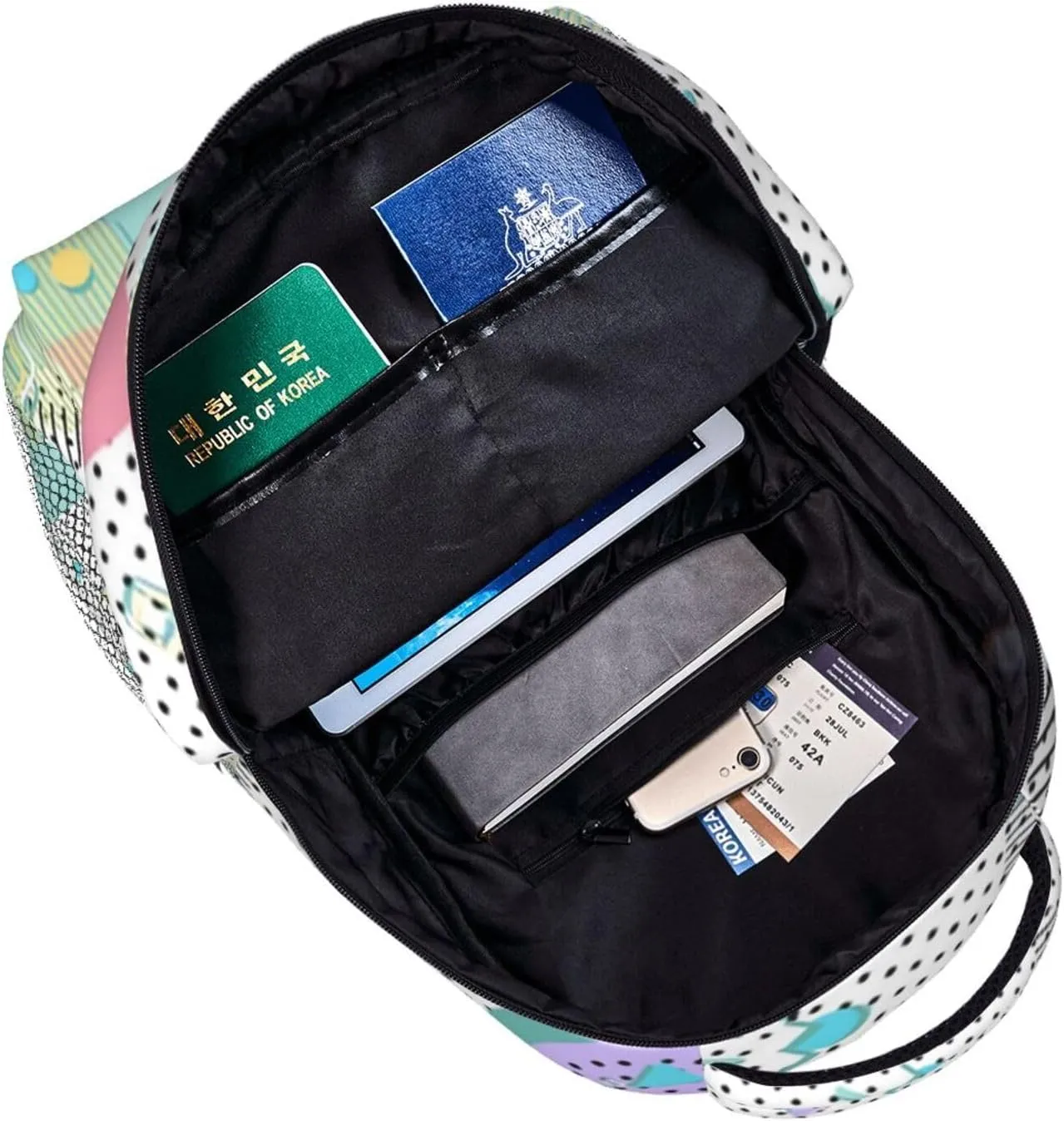 Retro 80s 90s Backpack,Cute Bookbags Laptop Bag Shoulder Bags Travel Hiking Camping Daypack for Men Women