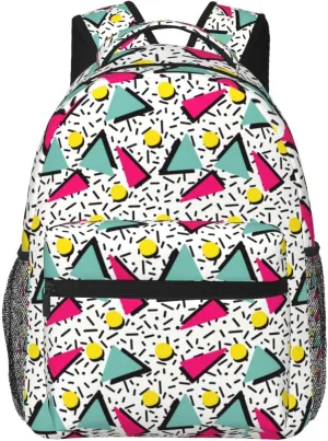 Retro 80s 90s Backpack,Cute Bookbags Laptop Bag Shoulder Bags Travel Hiking Camping Daypack for Men Women