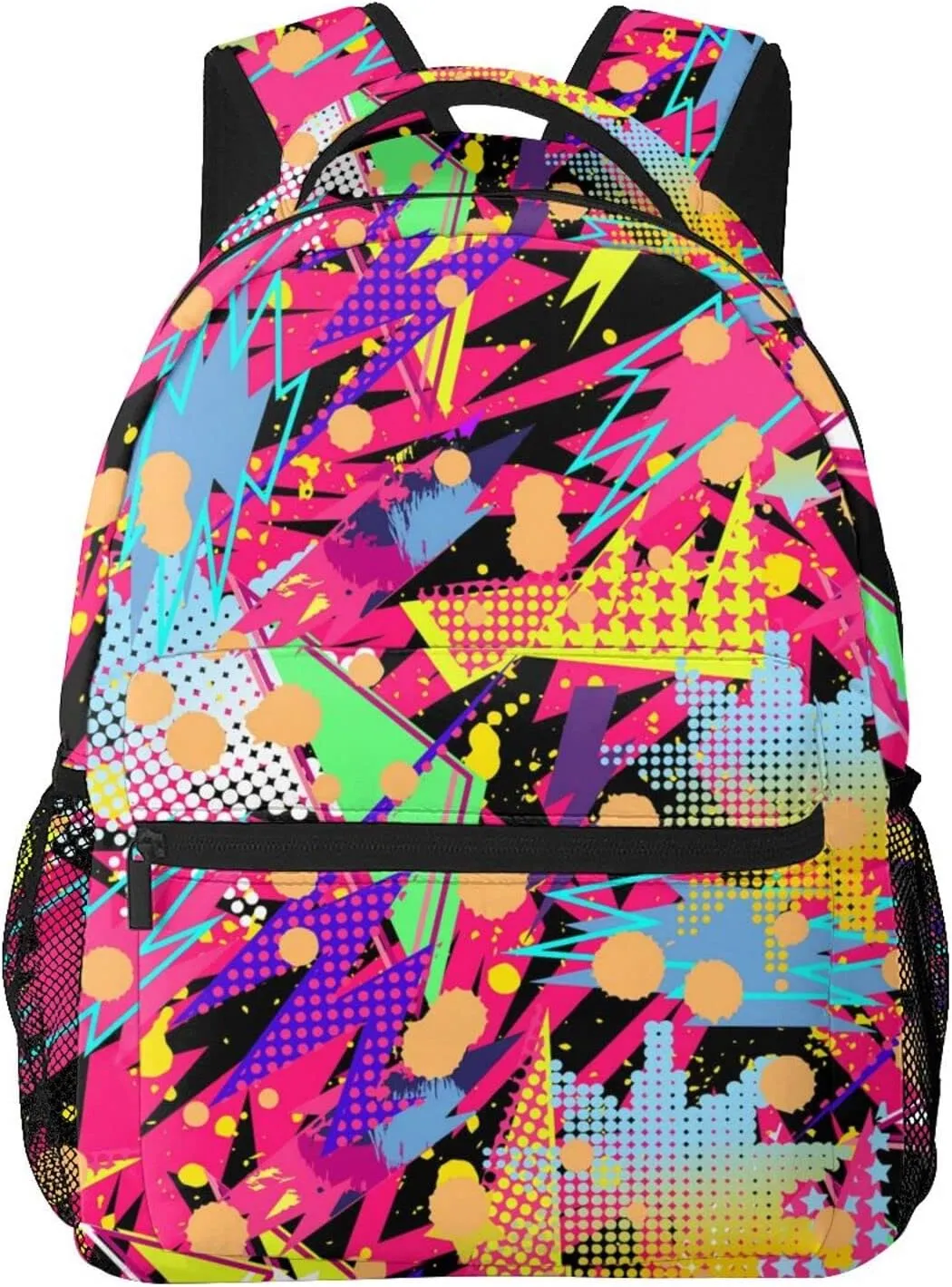 Retro 80s 90s Backpack,Cute Bookbags Laptop Bag Shoulder Bags Travel Hiking Camping Daypack for Men Women