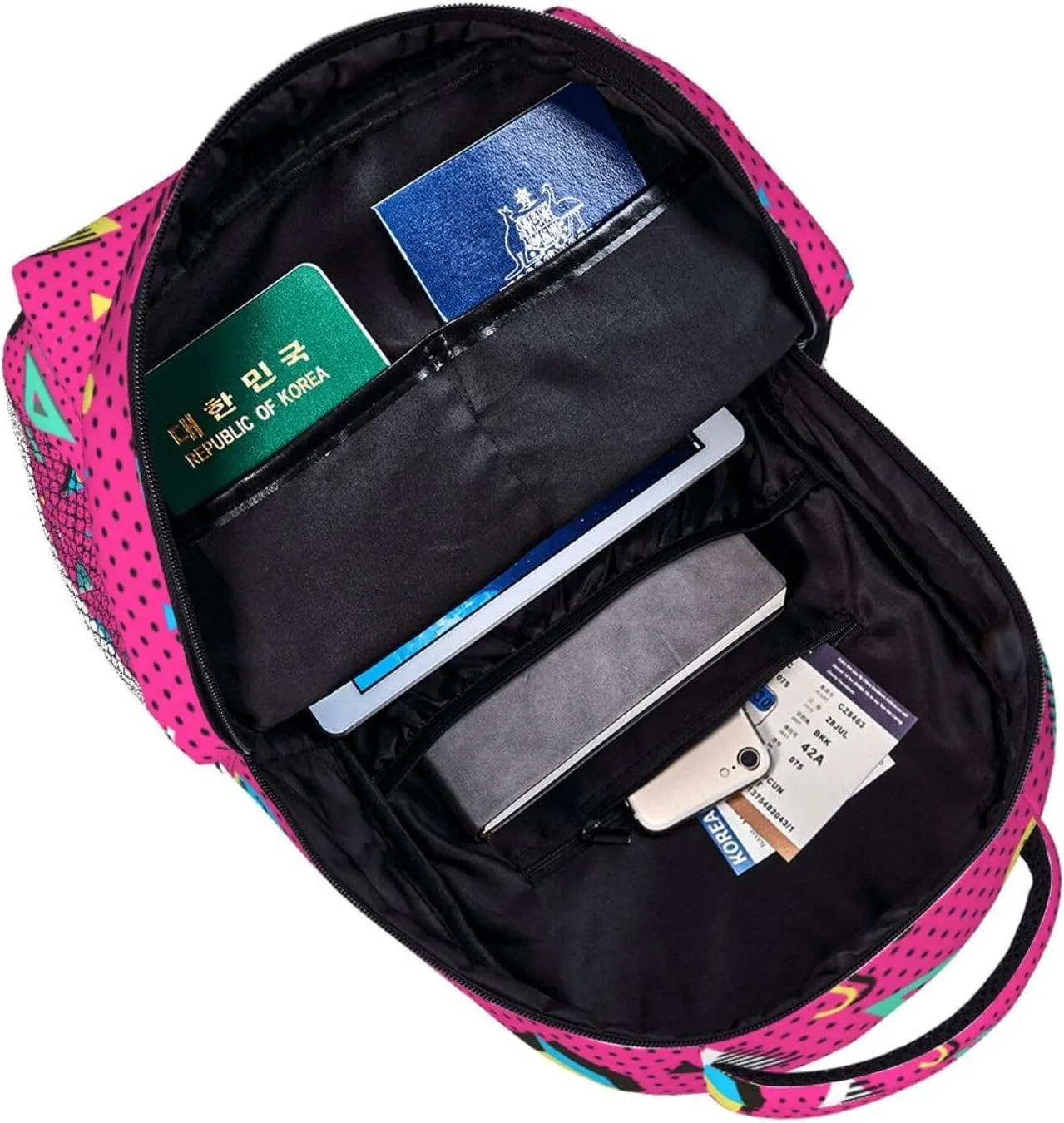 Retro 80s 90s Backpack,Cute Bookbags Laptop Bag Shoulder Bags Travel Hiking Camping Daypack for Men Women