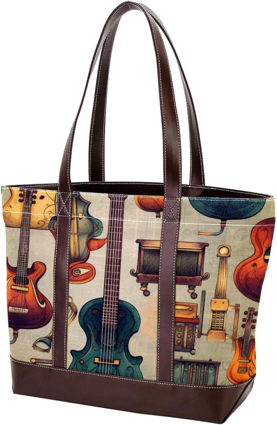 Retro Instruments-976 Tote Bags Durable Leather Canvas Purses and Handbags for Women Top Handle Shoulder Satchel Hobo Bags