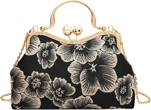 Retro Shoulder Chain Messenger Clutch Chinese Style Embroidered Jacquard Women's Evening Bags