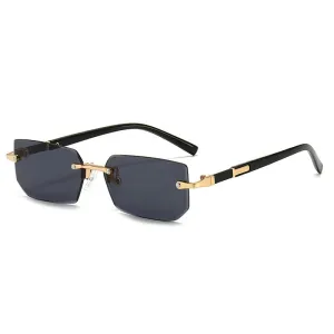 Rimless Women's Sunglasses for Traveling Oculos
