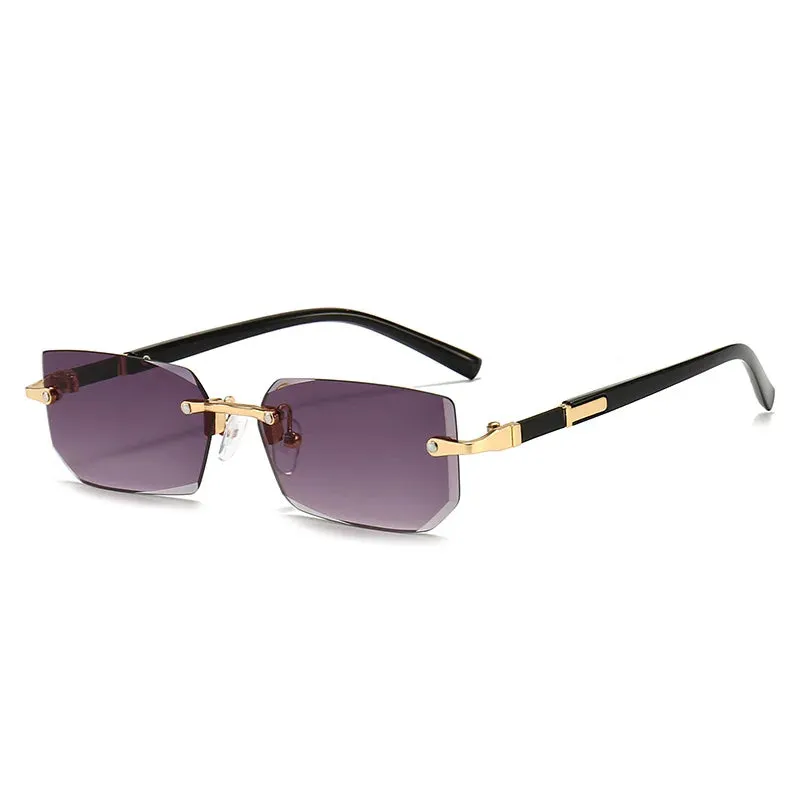 Rimless Women's Sunglasses for Traveling Oculos