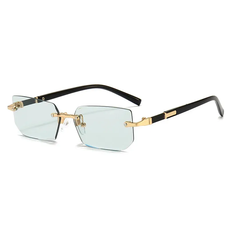 Rimless Women's Sunglasses for Traveling Oculos