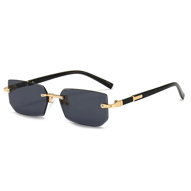Rimless Women's Sunglasses for Traveling Oculos