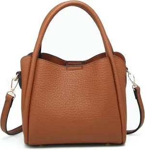 Ruby Handbags and Purses Vegan Leather Shaped Top Handle Satchel Ladies Shoulder Tote Bag Hobo Purse for Women