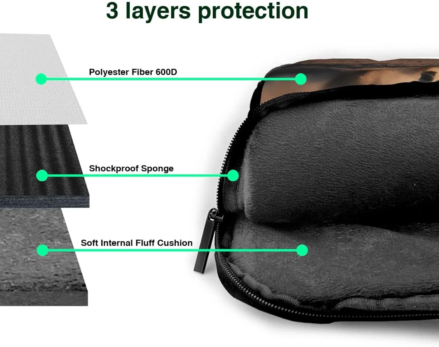 running horses Print Laptop Bag Laptop Case Shoulder Laptop Bag with Padded Protection Spacious Pockets, Black