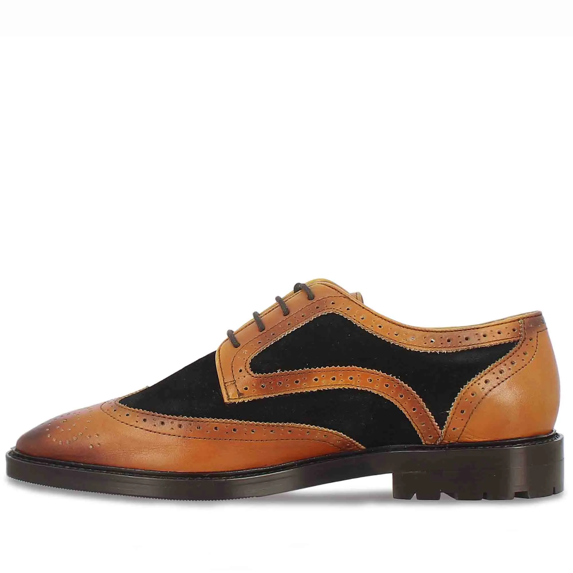 Saint Bernard  Tan Leather Lace Up Brogue