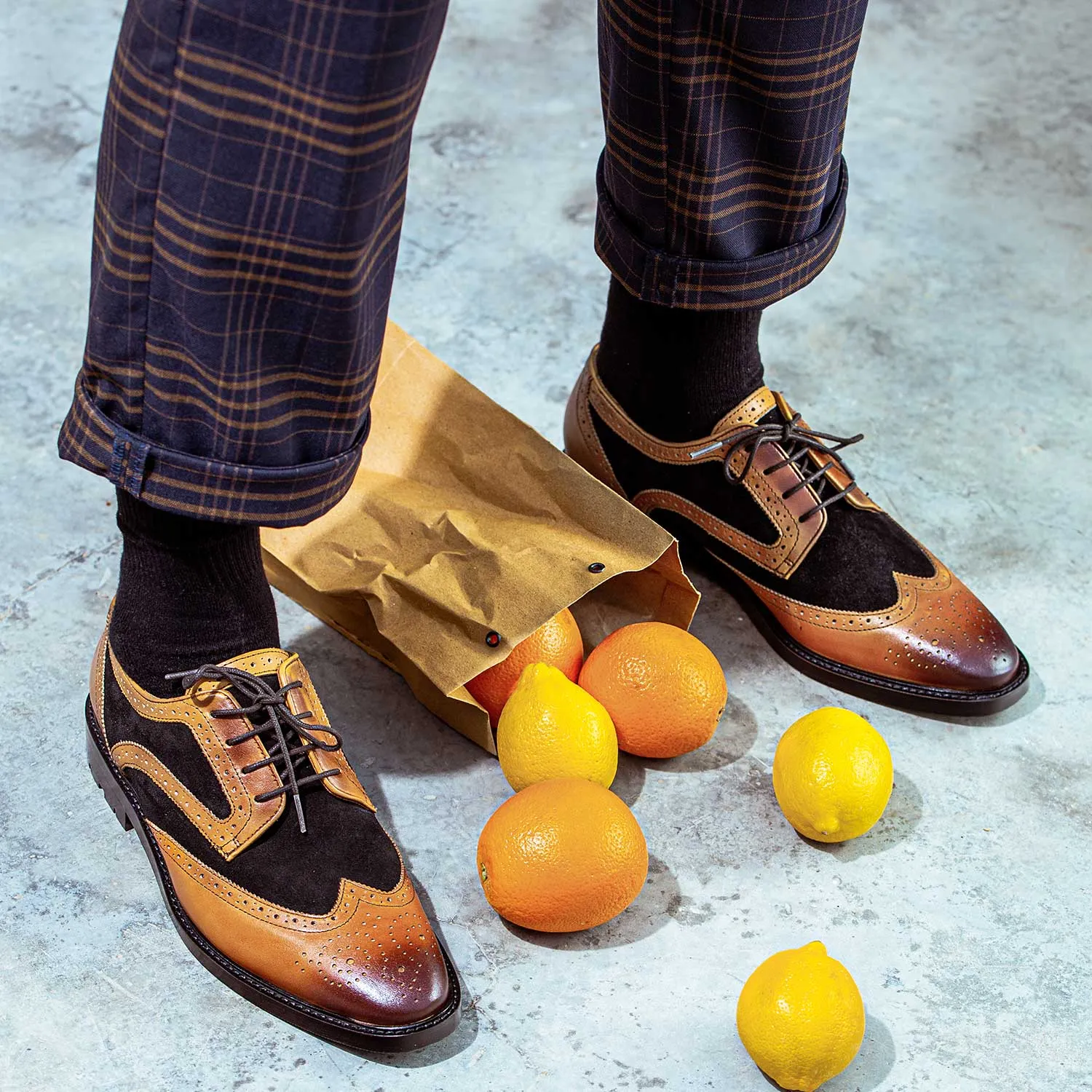 Saint Bernard  Tan Leather Lace Up Brogue