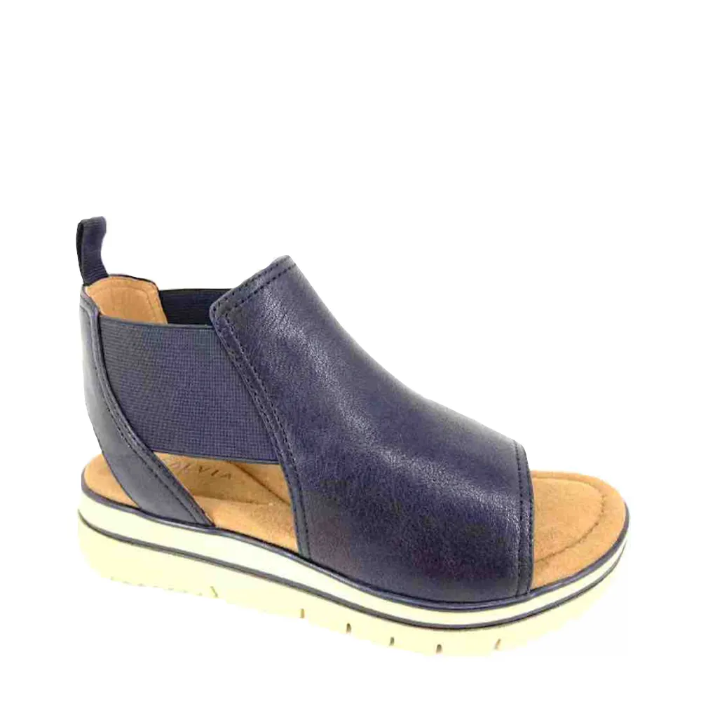Salvia Women's Ari Leather Sandal in Black Nappa