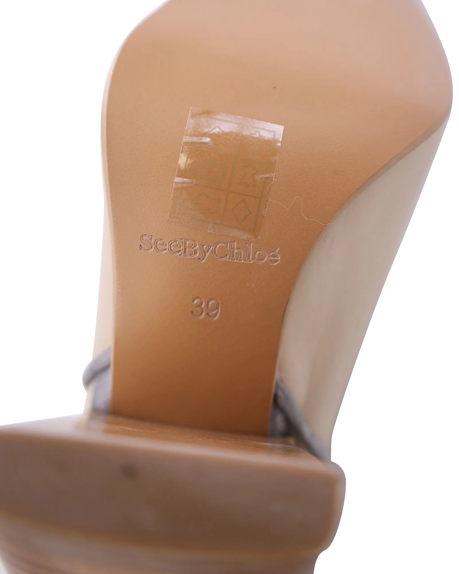 See by Chloe Cowboy Boots in Beige Leather