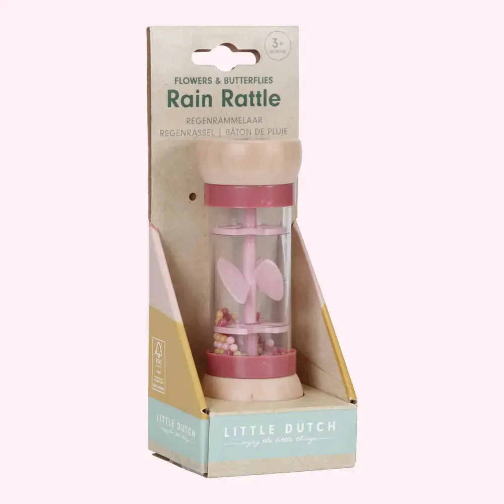 Sensory Baby Rain Rattle - Flowers & Butterflies
