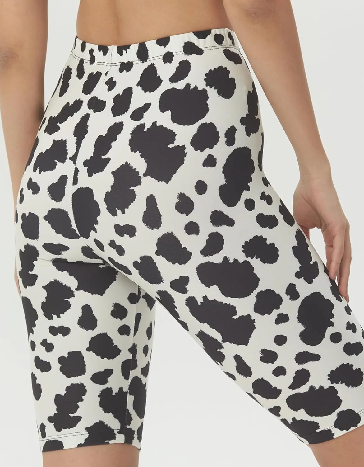 sissycos Women's Artistic Splash Printed Biker Shorts Buttery Soft Workout Leggings
