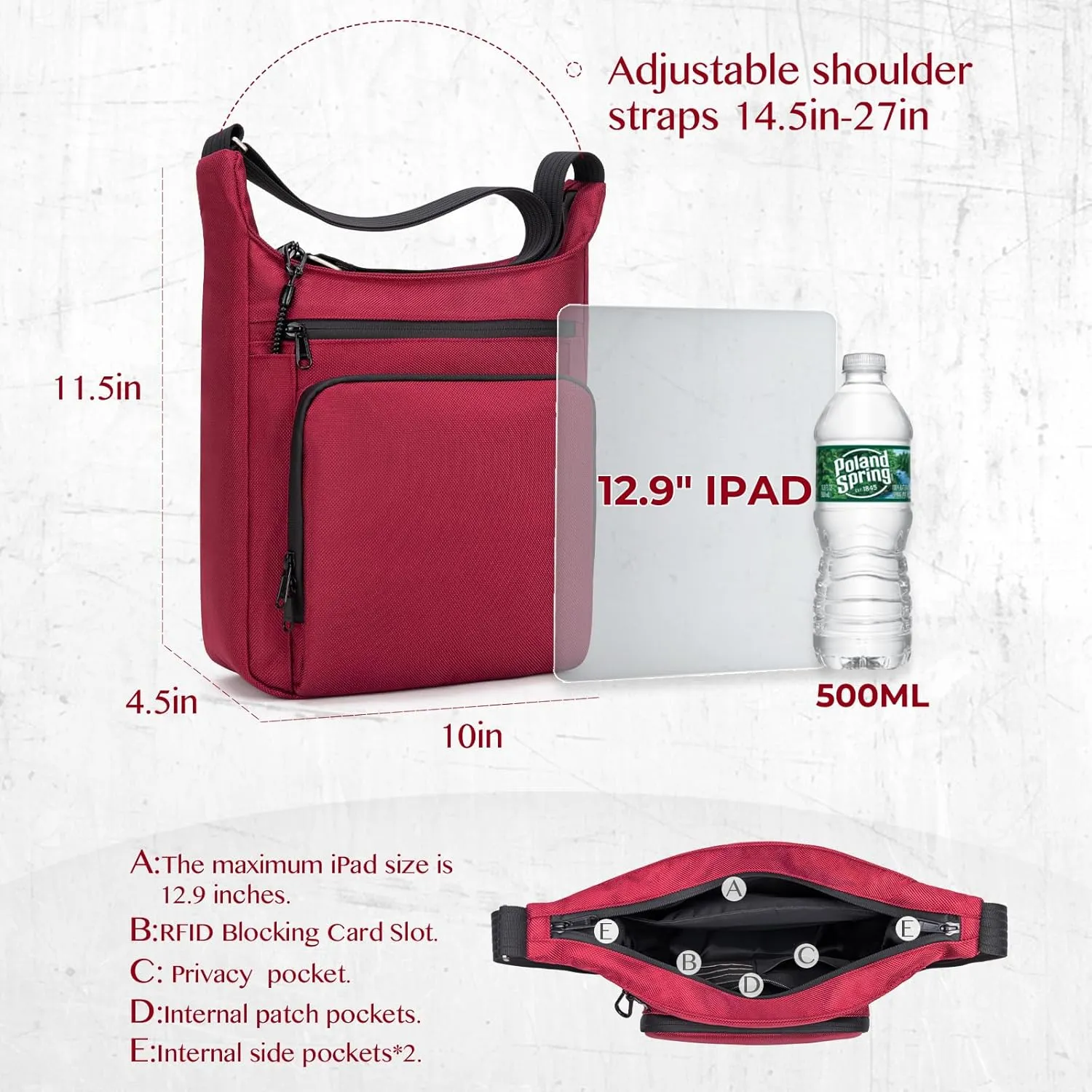 Sling Backpack Anti theft Crossbody Shoulder Bag for Men and Women Travel Work