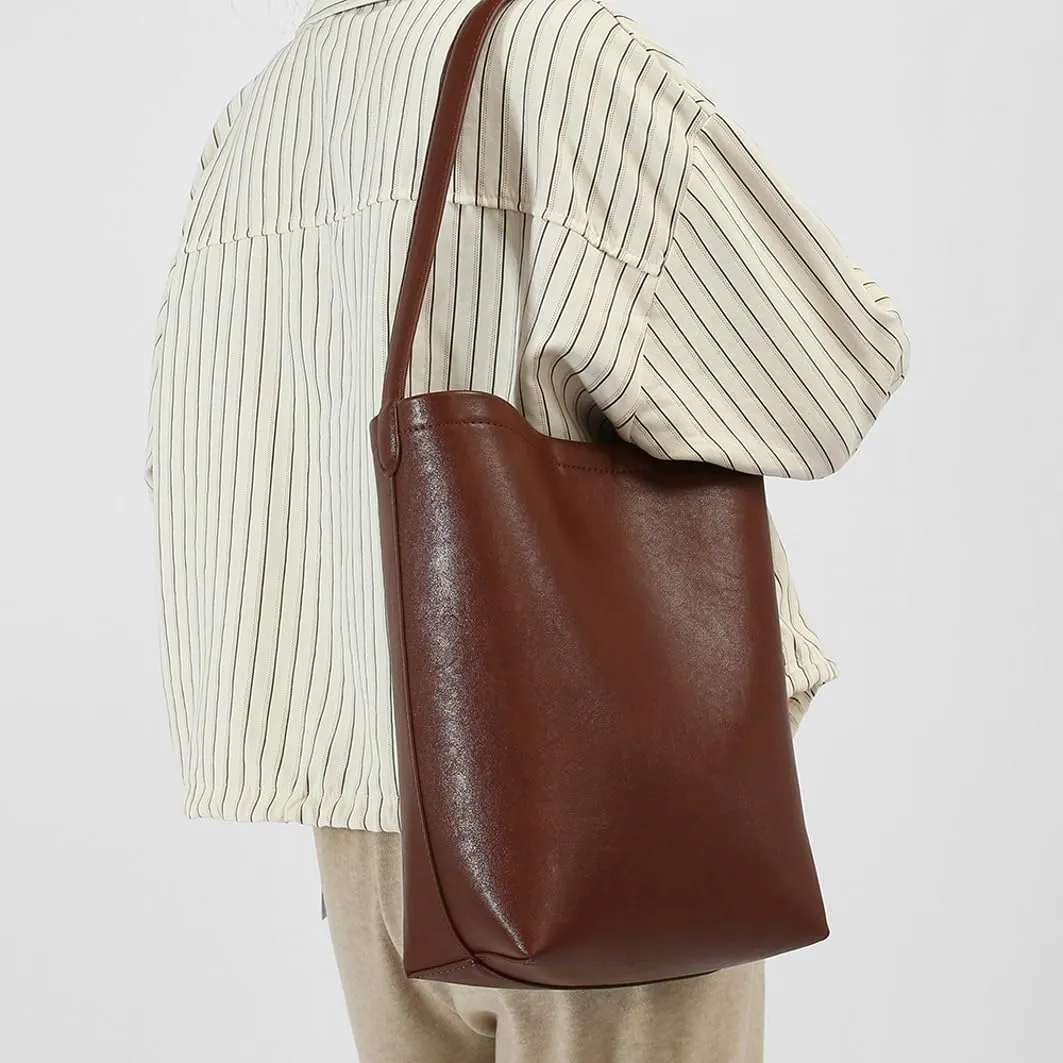Slouchy PU Leather Bucket Hobo Bags Women Trendy Crescent Crossbody Purse Top-handle Satchels Shoulder Bag Tote Handbag