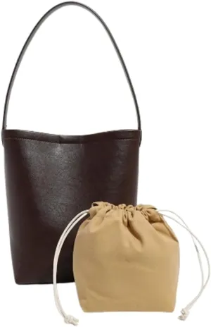 Slouchy PU Leather Bucket Hobo Bags Women Trendy Crescent Crossbody Purse Top-handle Satchels Shoulder Bag Tote Handbag