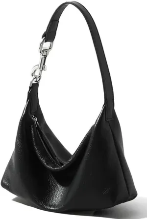 Slouchy PU Leather Crescent Hobo Bags Women Underarm Crossbody Purse Satchels Shoulder Bag Trendy Tote Handbag 2025