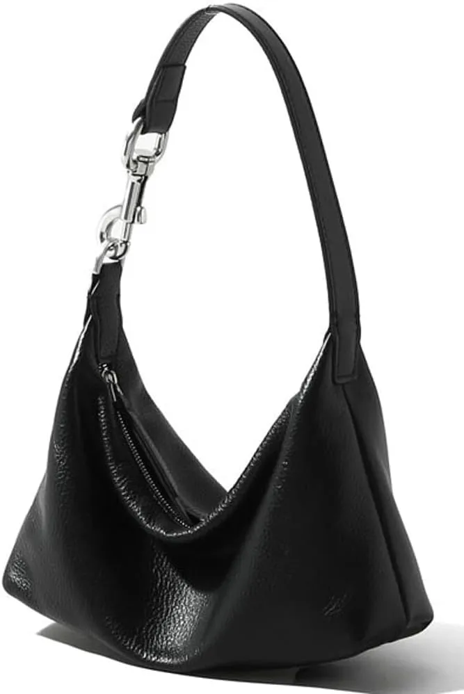 Slouchy PU Leather Crescent Hobo Bags Women Underarm Crossbody Purse Satchels Shoulder Bag Trendy Tote Handbag 2025