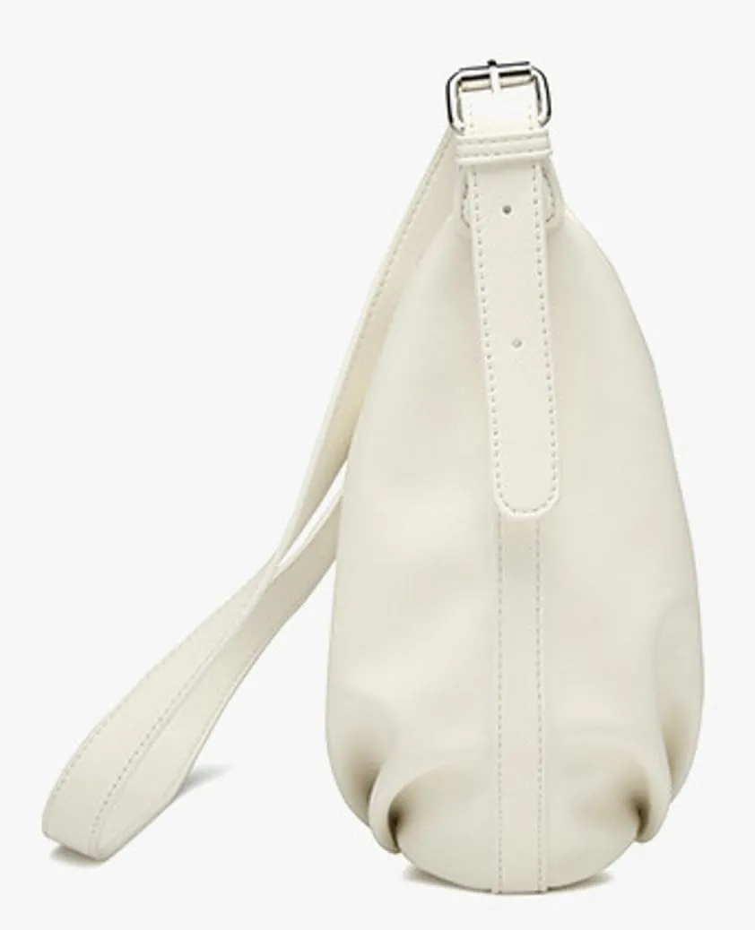 Slouchy PU Leather Crescent Shoulder Hobo Bags Women Trendy Crossbody Purse Satchels Travel Dumpling Bag Mini Tote Handbag