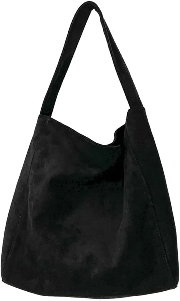 Slouchy Suede Hobo Bags Women Crescent Satchels Shoulder Bag Crossbody Purse Corduroy Top-handle College Tote Handbag