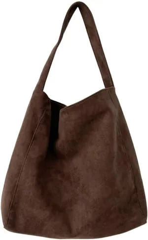 Slouchy Suede Hobo Bags Women Crescent Satchels Shoulder Bag Crossbody Purse Corduroy Top-handle College Tote Handbag