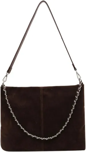 Slouchy Suede Hobo Bags Women Crescent Satchels Shoulder Bag Top-handle Crossbody Purse Trendy Travel College Tote Handbag