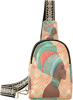 Small Sling Bag Waist Packs Leather Crossbody Packs Chest Bag Artistic Woman for Women Travel Belt Purse