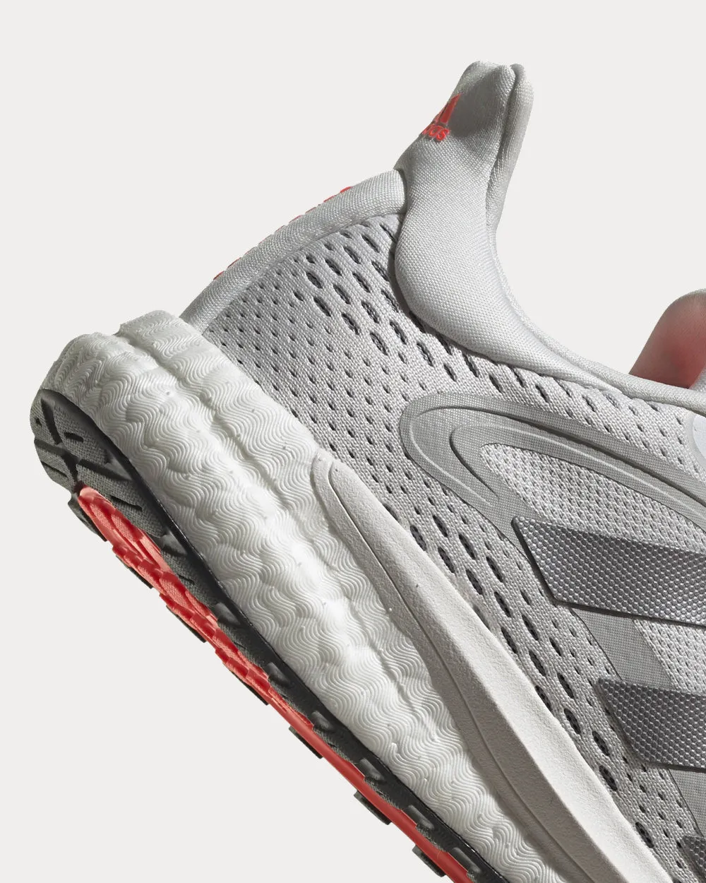 SolarGlide 4 ST Crystal White / Halo Silver / Solar Red Running Shoes