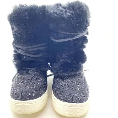 Steve Madden Womens Becoming Black Ankle Boots Shoes Size 9.5