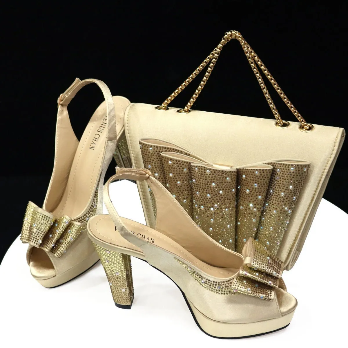Style Harmony: Italian Shoes & Bag Set for Weddings, Parties