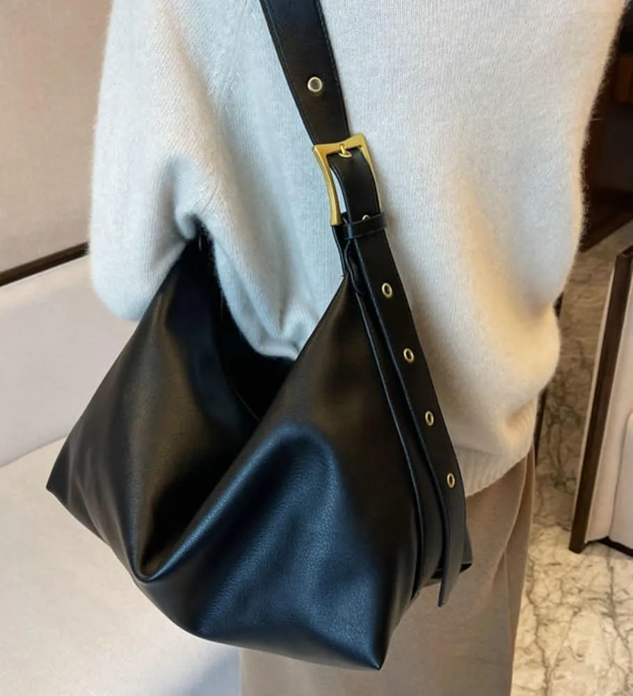 Stylish Shoulder Bag Handbag Underarm Glossy Purse Top Handle Satchels PU Leather Small Totes Women Ladies