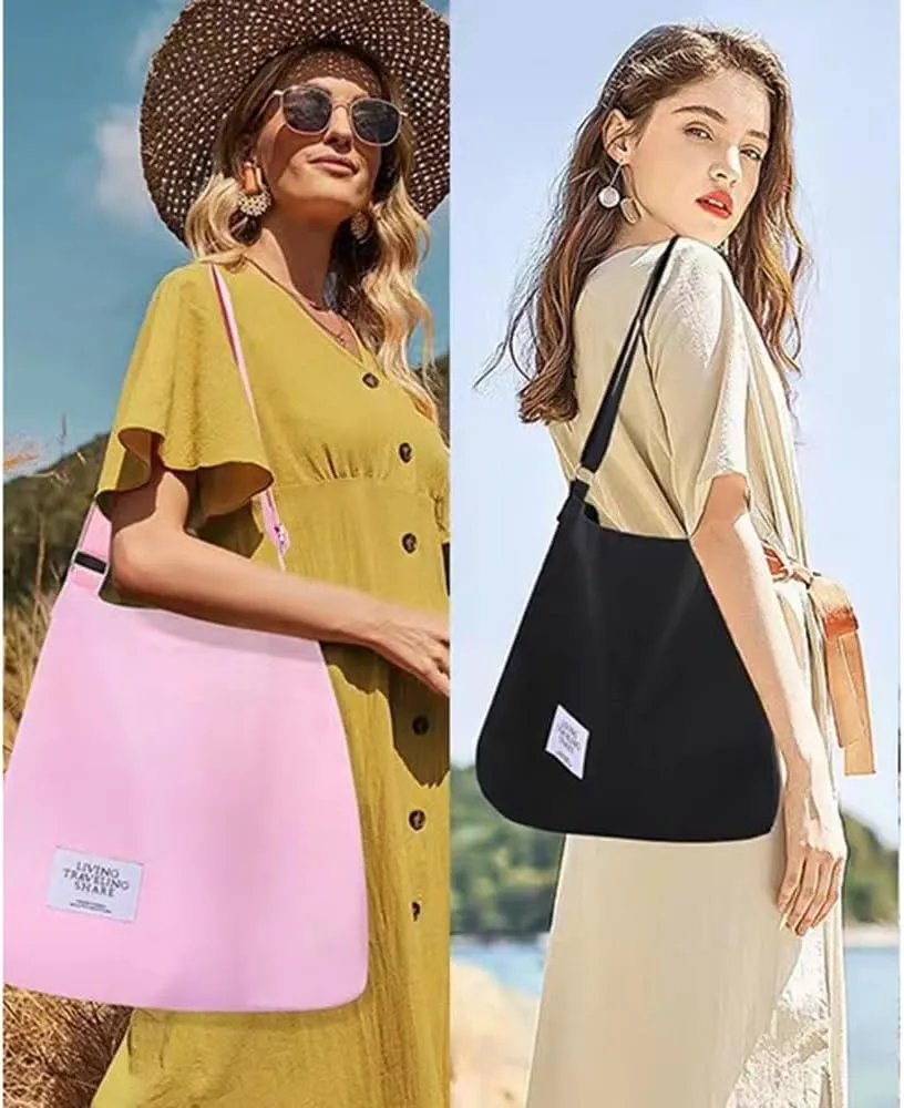 Stylish Women's Casual Canvas Shoulder Bag  Spacious, Versatile, and Fashionable Multiple Color Options for Everyday Chic