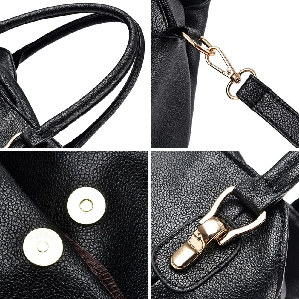 Stylish Womens Handbags Small Vegan Leather Tote Bags Crossbody Shoulder Purse Top Handle Satchels with Multi Pockets
