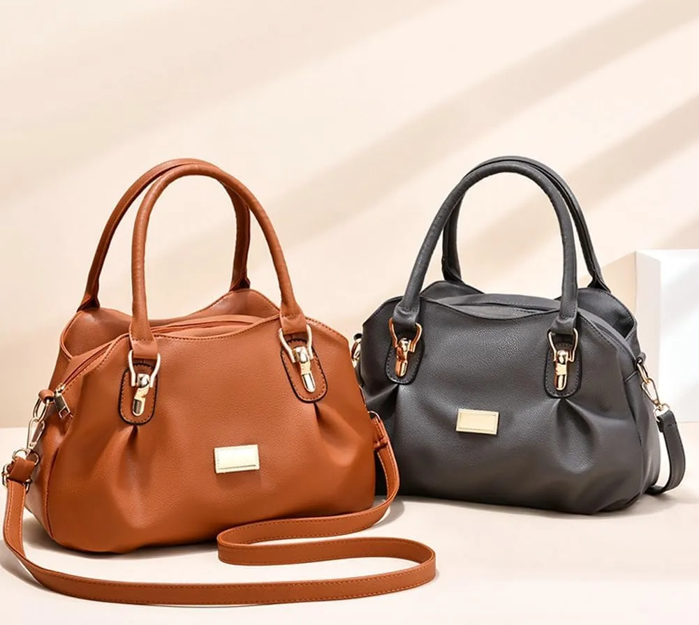 Stylish Womens Handbags Small Vegan Leather Tote Bags Crossbody Shoulder Purse Top Handle Satchels with Multi Pockets