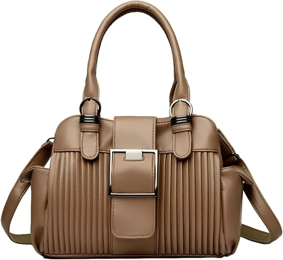 Stylish Womens Soft Handbags Large Vegan Leather Tote Bags Crossbody Shoulder Purse Top Handle Satchels 2025