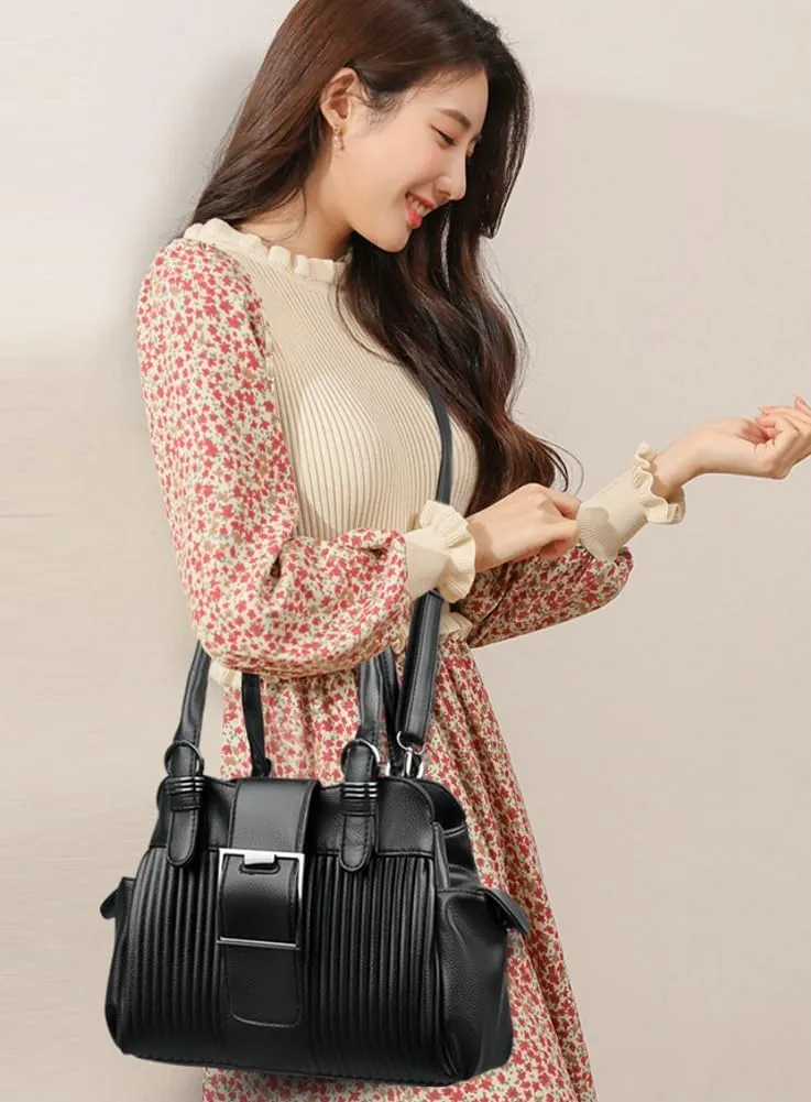 Stylish Womens Soft Handbags Large Vegan Leather Tote Bags Crossbody Shoulder Purse Top Handle Satchels 2025