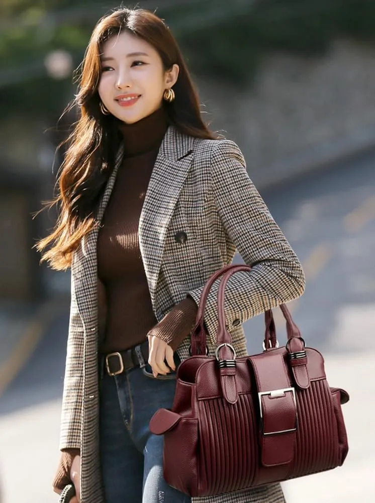 Stylish Womens Soft Handbags Large Vegan Leather Tote Bags Crossbody Shoulder Purse Top Handle Satchels 2025