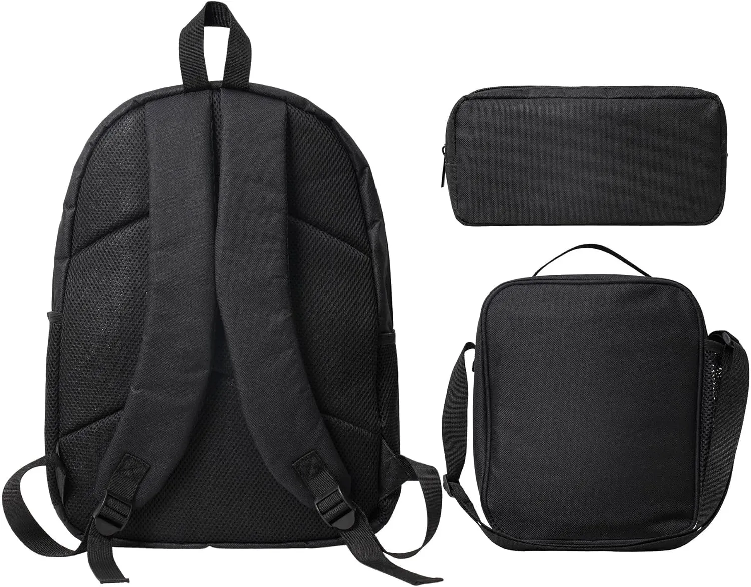 Stylized Rainbow Axolotls 3Pcs Backpack Unisex Adjustable Backpacks,Travel Laptop Backpack