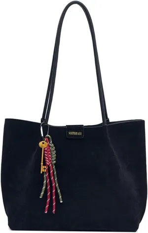 Suede Tote Bag for Women Trendy Large Underarm Shoulder Bag Satchels Suede Tote Handbag Work Travel Purse